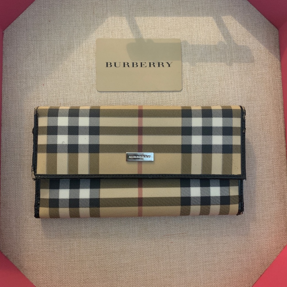 Burberry Plaid Wallet As Is